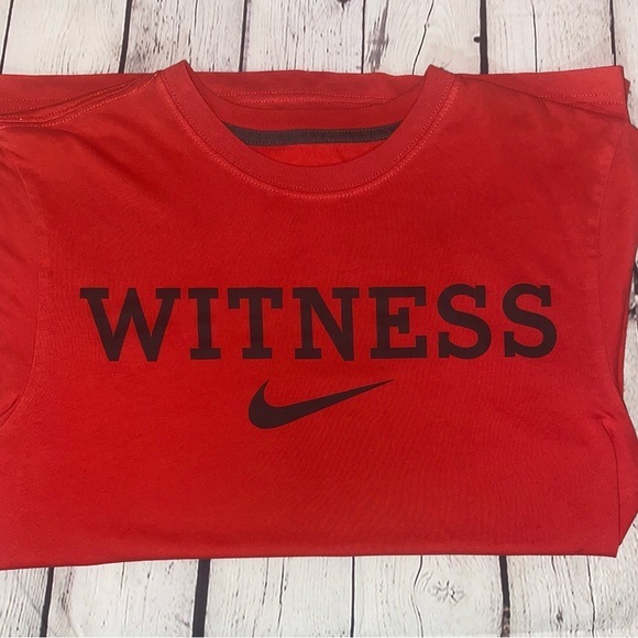 Nike LeBron James Witness Crewneck Tee Pullover Mens Small (Red) - Picture 5 of 5